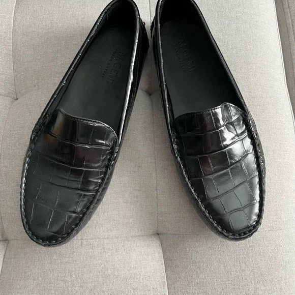 NWOT M. Gemi Black Italian Loafers - Picture 1 of 4